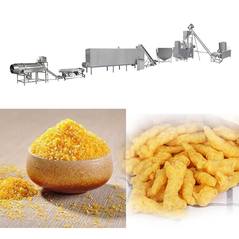 Snack Food Fried Nik Naks Fried Cheetos Extruder Machine With Frying System
